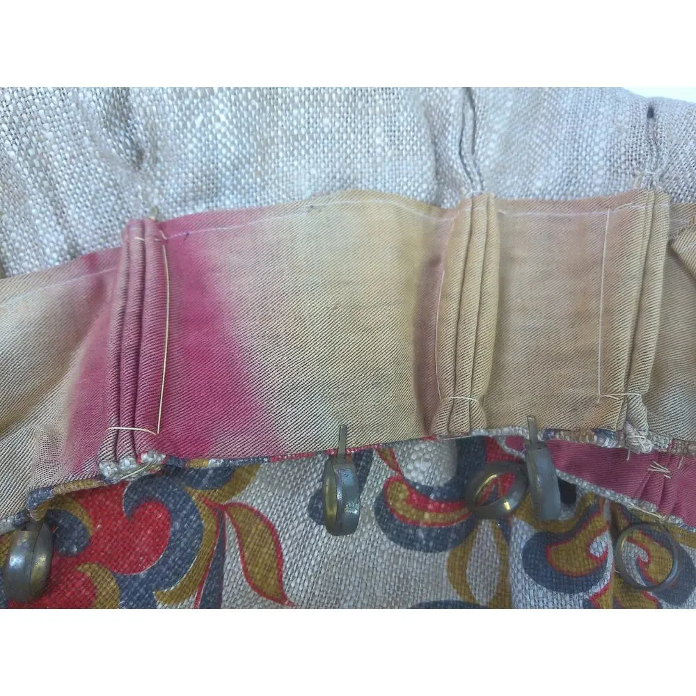VTG Pinch Pleat Café Curtains Burlap Jute Feel 25